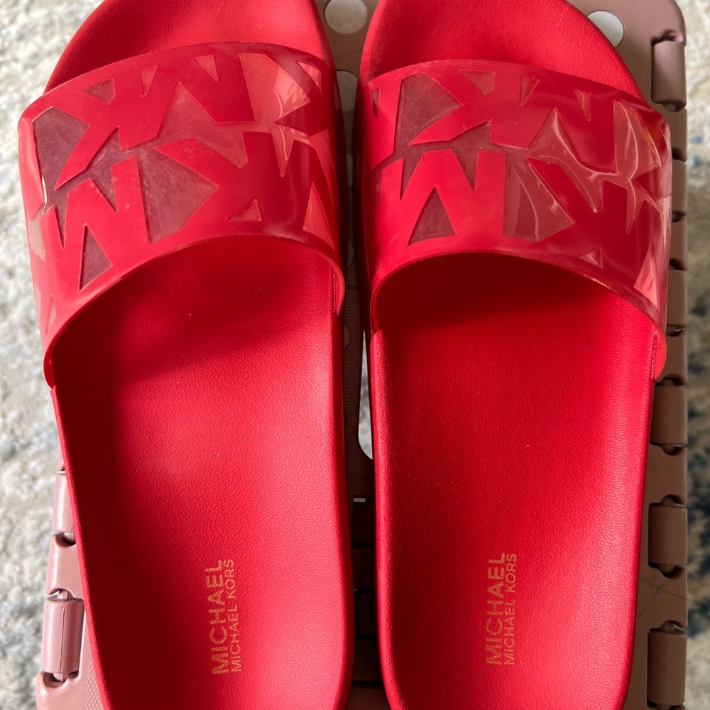 Michael Kors penny Logo rubber Slide Sandals
